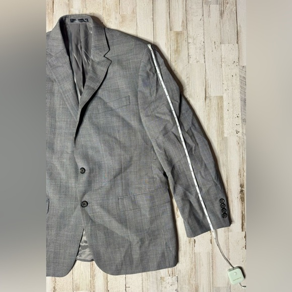Lauren Ralph Lauren Blazer Jacket Men's 42R Gray Classic Checked - Picture 2 of 10